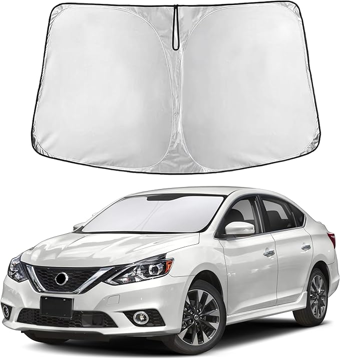 EcoNour Front Glass Sunshade for Car – Prevents Interior Fading and Overheating