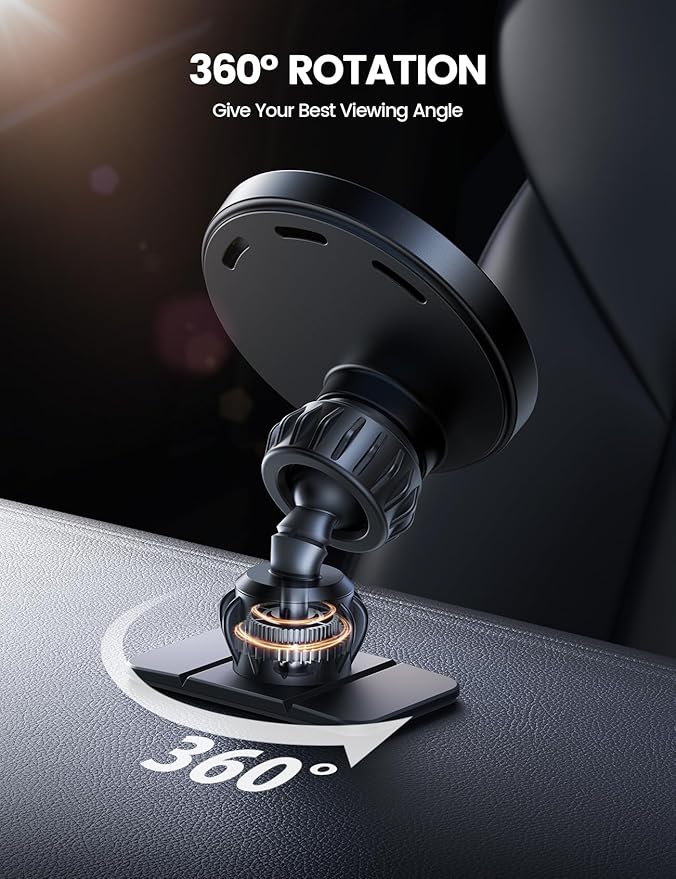 Lamicall 15W for MagSafe Car Mount Charger - [20X Strong Magnets] Wireless Car Phone Holder Charger, Magnetic Phone Holders for Car Vent Dash Gift Accessories for Women Men for iPhone 17 Pro Max Black