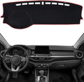KEYOOG Dashboard Cover Dash Mat Fit for K-IA Forte 2024 2023 2022 2021 2020 2019, Car Dash Board Mat Anti-Glare Carpet, Non-Slip Pad Sunshield Protector (Red Border Banding)