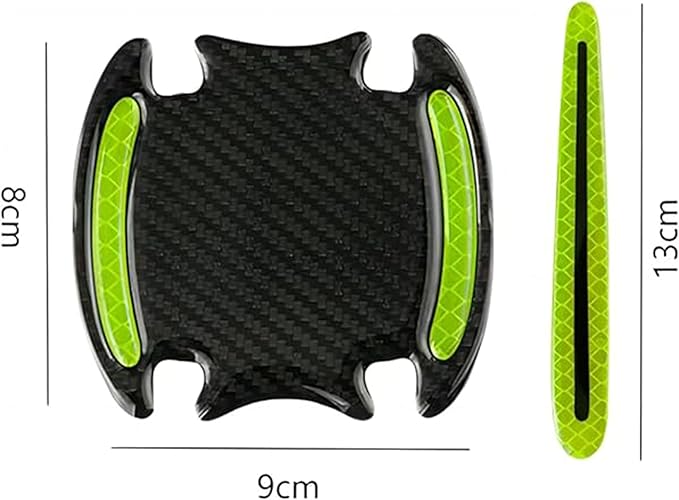 Car Door Protector-Door Handle Shielding Film, Door Dampening Pads, and Door Corner Guards for All Car Models - Noise Reduction & Anti-Scratch Solution (Green)
