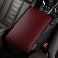 Car Armrest Covers for Mercedes Benz Mercedes-EQ EQB 250 300 350 Premium Leather Center Console Armrest Cushion Pad Anti-Scratch Soft Support for Elbow Auto Interior Accessories, Wine red
