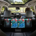 Car Trunk Organizer and Storage with Adjustable Straps, Backseat Hanging Organizer for SUV, Truck, MPV, Waterproof Cargo Storage Bag Car Interior Accessories for Women and Men, Sea Turtle Black