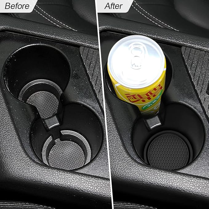Auto Leather Center Console Cushion Pad, Waterproof Car Armrest Seat Box Cover with 4PCS Car Coasters for Cup Holder, Interior Protection Accessories for Most Cars, Vehicles, SUVs