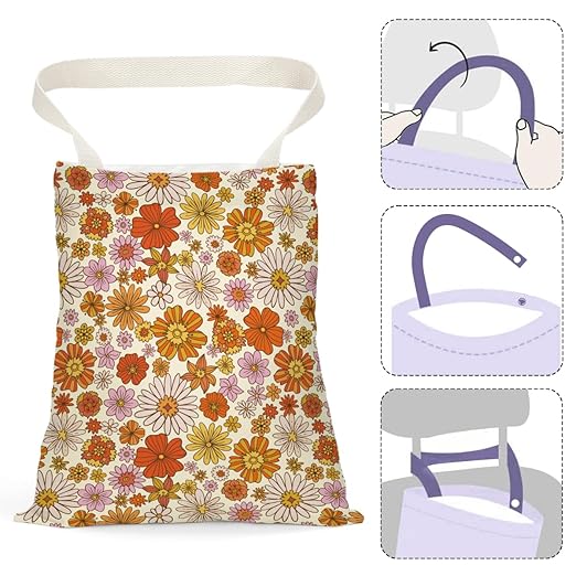 Pykfrhh Car Trash Bag, Car Garbage Bag, Car Trash Bag Hanging, Waterproof Car Back Seat Organizer, Car Trash Can for Car Accessories, Vehicle, Travelling, Camping, Flower Daisy Sunflower Rose Decor