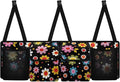 Abstrct Hippie Flower Car Trunk Organizer and Storage Backseat Hanging Organizer for SUV, Truck, MPV, Van Waterproof Car Storage Trunk Organizer Car Interior Accessories