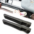LIBRALUX Leather Seat Gap Filler, No Drop Seat Guard Universal for Car SUV, Truck to Fill The Gap Between Seat and Console Black Crevice Plug Drop Blocker Stopper Catcher 2 Pack LB