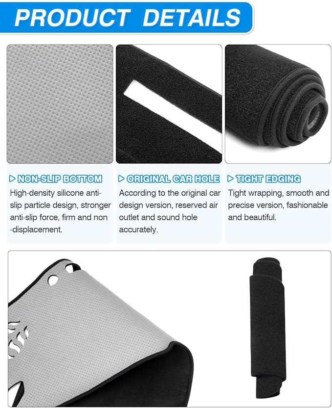 CARTIST Dash Cover Fit for Genesis GV80 2021 2022 2023 2024 2025 Dashboard Cover Mat for GV80 Accessories Non-Slip Carpet Sunshield Glare UV Rays Protector