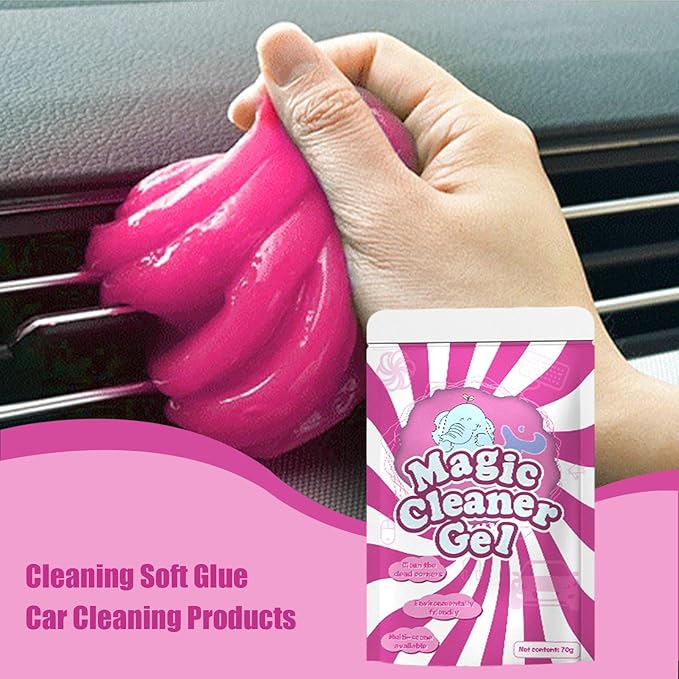 Car Cleaning Putty - Versatile Interior Cleaner and Keyboard Detailing Gel | High-Performance Slime for Car Interiors, Home, & Office Use, Easy to Use Cleaning Accessory for Dust Dirt Removal