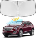 for Cadillac XT5 2017-2025 Windshield Sun Shade - 4 Layers Car Sunshades for Front Windows Shade Cover Custom Fit XT5 Sun Visor 240T Retractable Shade Blocks UV Rays Car Accessories
