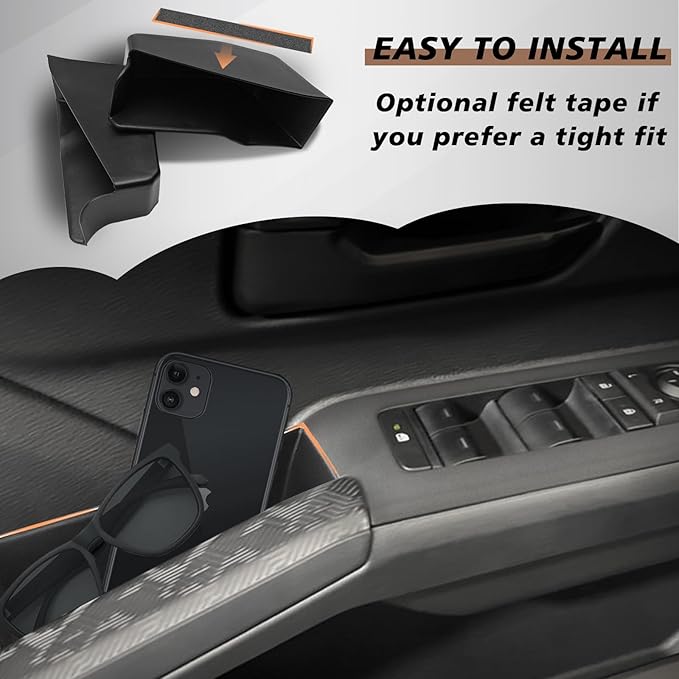 Muslogy Center Console Organizer Compatible with 2024 2025 Toyota Tacoma Accessories Interior Storage Box Insert Tray Phone Pocket(Console Organizer+Hanging Storage Hidden Box+Door Inserts Box)