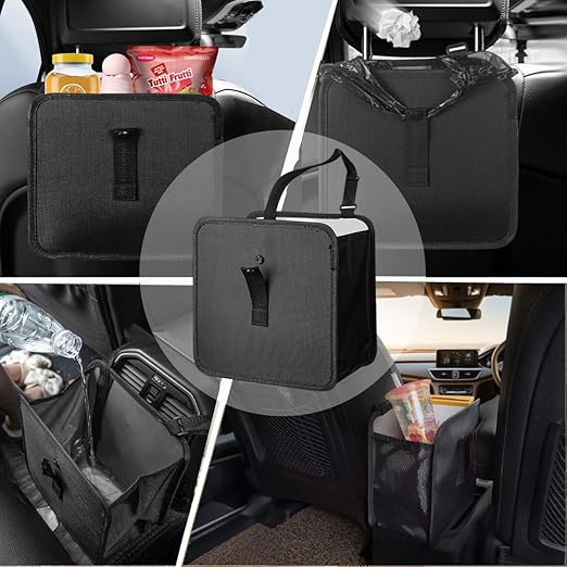 2 Pack Collapsible Foldable Car Trash Can, Hanging Waterproof Leakproof Can (3 Gallons)