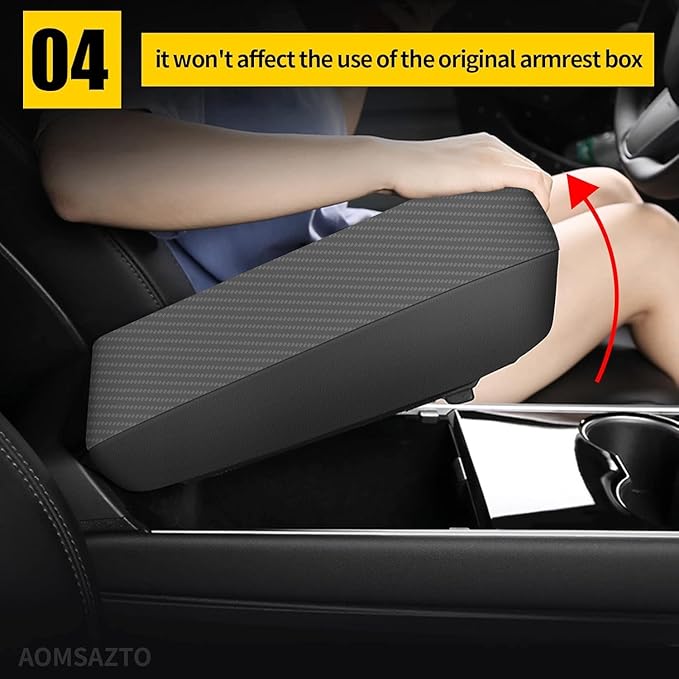 AOMSAZTO Console Covers for 2013-2018 Nissan Altima Carbon Fiber