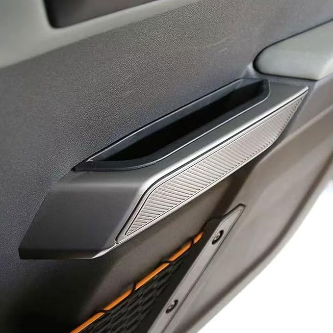Xaido 2PCS Front Door Storage Box Compatible with Ford Bronco 2021-2025 Accessories, Front Door Grab Handle Storage tray, ABS Plastic, Black(Not for Sport Model)