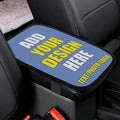 Personalized Auto Center Console Armrest Cover Custom Custom Photo Text Logo Universal Fit Soft Comfort Center Console Armrest Cushion for Car Seat Handrail Box, Carolina Blue