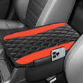Car Center Console Cover for Acura MDX 2022 2023 2024, Memory Foam Arm Rest Cover Pad Comfortable Waterproof Armrest Cushion with 2 Storage Bags Universal Accessories,B/Red