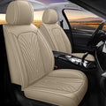 DISUTOGO Full Set Seat Covers Fit for Nissan Murano 2011-2025 2026 Waterproof Faux Leather Automotive Cushion Protector Car seat Covers Compatible Airbag(5 Seats, Beige)