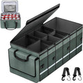 GDNasist Car Trunk Organizer and Storage with Removable Leakproof Cooler Bag, 6 Removable Dividers for Custom Space, Collapsible Trunk Storage with Non Slip Bottom, Foldable Cover for SUV, Jeep, MPVs