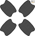 WORCAS TPU Carbon Fiber Like Car Door Handle Cup Protective Sticker Auto Door Paint Guard Car Door Cup Scratch Protection Films Universal Door Handle Cups Protective Pad (S-4PCS)