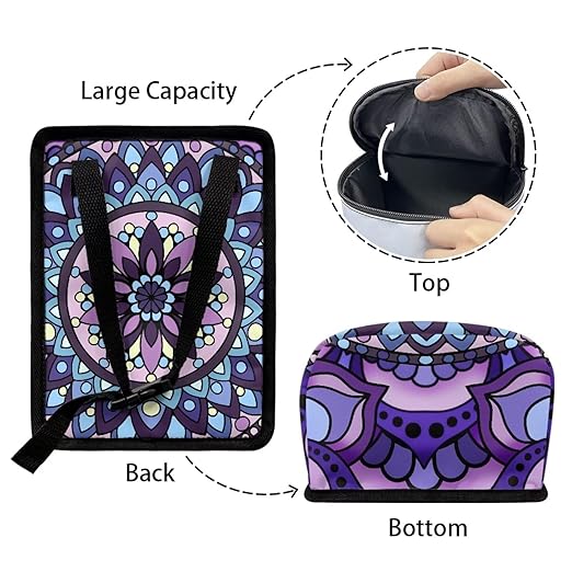 KEIAHUAN Mandala Pattern Hanging Car Trach Can for Back Seat Car Garbage Bag with Lid Easy to Clean Multipurpose Vehicle Garbage Bin for SUV Truck RV Camping
