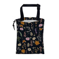 KXWQTRDD Car Garbage Bag Blooming Botanical Plants Drawstring Car Trash Bag Hanging for Back Seat with Adjustable Buckle Canvas Vehicle Trash Can Easy-to-Install