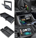 Neepiar 3PCS Center Console Organizer Compatible with 2023-2026 Honda Pilot 2026 Honda Passport Hidden Storage Tray Armrest Storage Tray Insert Divider Slot Box Secondary Interior Accessories