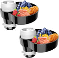 Kids Car Seat Tray, Travel Tray with Cup Holder for Toddler, Baby Car Seat Food Snack Organizer for Road Trip, Stroller snack tray travel must haves (Black 2 Packs)