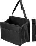iplusmile Car Storage Hanging Bag Collapsible Trash Bin Foldable Garbage can Organizer for Backseat with Multiple Pockets 5.3X6.7X5.3 Inches Car Bag Organizer for Travel and Daily Use