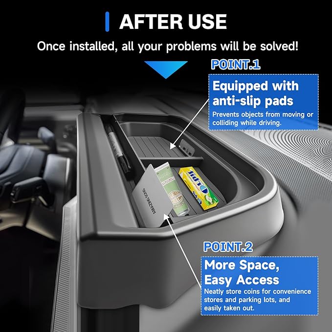 SXCY for 2025 2026 Ford Bronco Sport Dashboard Organizer Tray for 2025 2026 Ford Bronco Sport Accessories Screen Back Tray 2025 2026 Bronco Sport Behind Dash Console Organizer