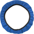 X AUTOHAUX Steering Wheel Cover Universal Elastic Stretch Antislip Breathable Microfiber Ice Silk Interior Trim Wheel Protector for Car Truck SUV Blue