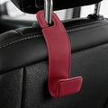 1PCS Purse Holder for Car, Purse Hook for Car, Leather Headrest Hooks for Automotive Back Seat, Auto Accessories Back Seat Organizer Hook for Grocery Bag Handbag Coat (Red, 1PCS)