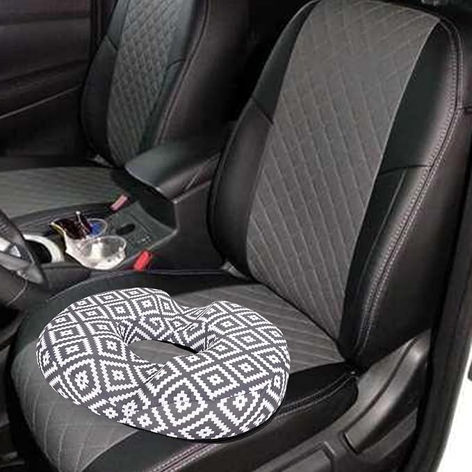 Donut Pillow for Hemorrhoids Seat Cushion for Tailbone Pain Relief - Gray Home Office Chair Cushion for Long Sitting Work - Memory Foam Car Seat Cushions for Driving Butt Pain Pressure