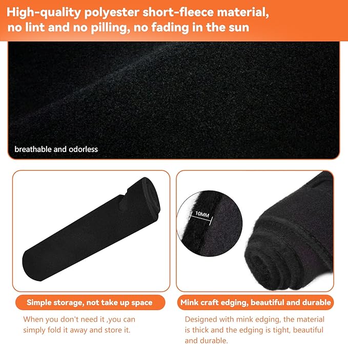 Dashboard Cover for 2025 2026 Toyota Camry, Non-Slip Dashboard Protector & Sunshield, UV-Blocking, Anti-Glare, Fade-Resistant Dash Mat Pad (with HUD Black Edge)