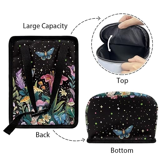 Wildflowers Car Trash Can with Lid Leakproof Trash Bin Leak Proof Lightweight Car Garbage Cans Removable Automotive Accessories for Most Cars SUV Truck SED