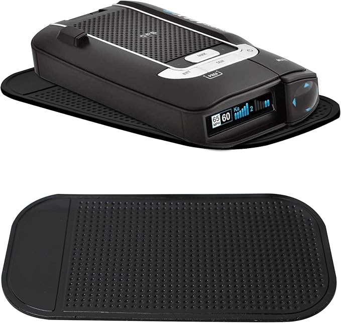 Radar Detector Dash Mat - Anti-Slip Magic Pad, Car Dashboard Non Slip Mat Dashboard Magic Mounting Pad for Radar Detector Passport 9500ix, Escort, Cobra, Beltronics, Whistler, Cell Phone (2 Pack)