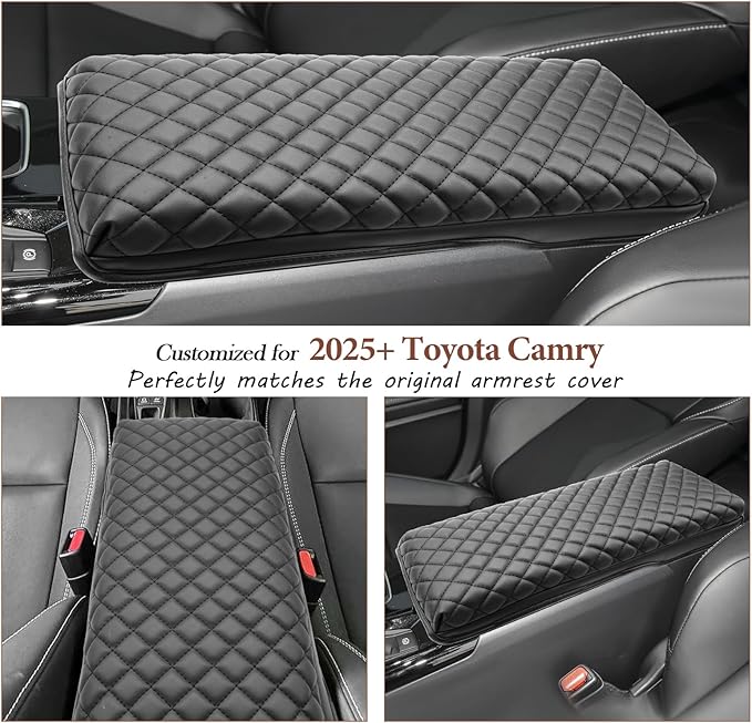 SKTU 2025 2026 Camry Center Console Cover for 2025 2026 Toyota Camry Armrest Cover 2025 2026 Camry (LE/SE/XLE/XSE) Seat Box Cover Toyota Camry 2025 2026 Accessories 2025 2026 Camry Hybrid Armrest Pad