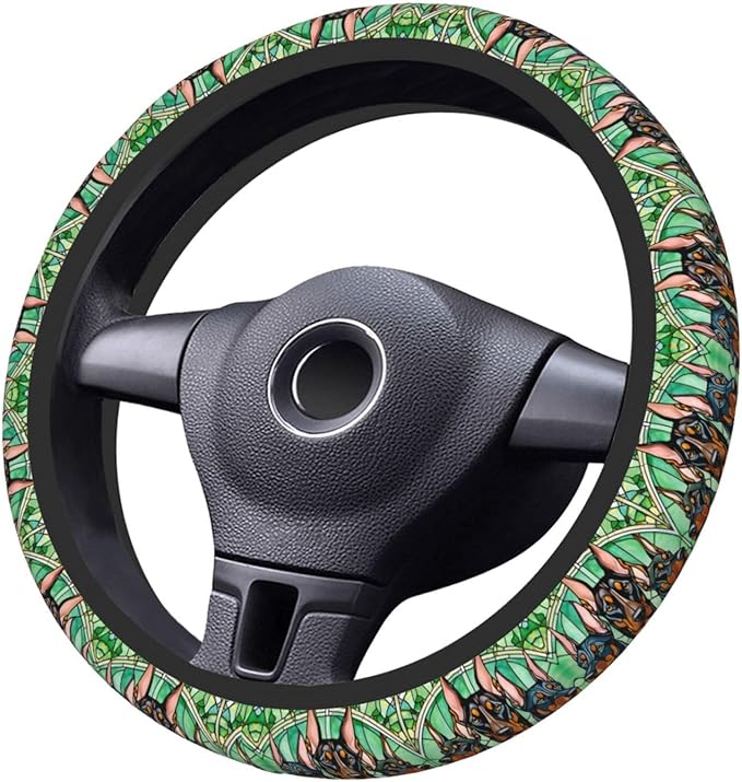 Doberman Pinscher Neoprene Steering Wheel Covers Women Men Car Accessories, Universal 15 Inch Fit Auto, Suvs, Truck