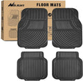 Nilight Rubber Floor Mats for Cars Trucks SUVs, Universal Trim to fit for Most Vehicles, All Weather Protection Heavy Duty Floor Liners, Pack of 4