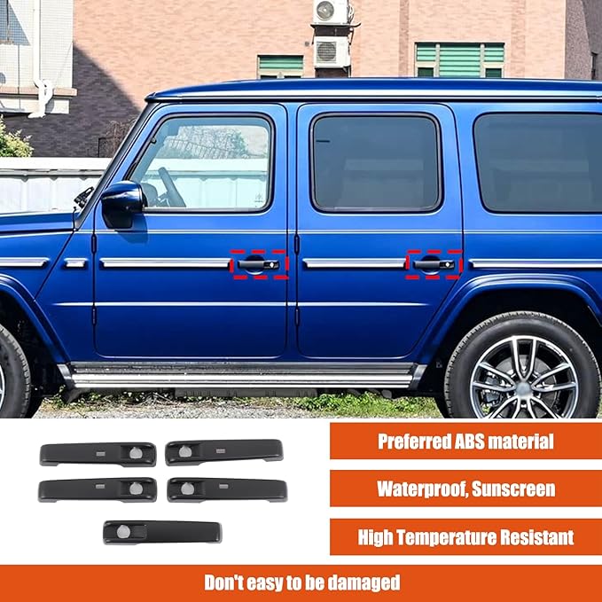 Tumukiw Car Exterior Door Handle Cover Compatible with Mercedes Benz G Class W464 2025+, Car Door Handle Protector Covers Trim with Keyless-Go Anti-Scratch Decoration Accessories (Matte Black)