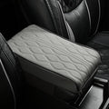 Leather Car Armrest Box Pad for Tesla Cybertruck 2023 2024, Memory Foam Car Center Console Cover Comfort Waterproof Arm Rest Cushion Pad Universal Accessories,B/Gray