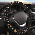 Retro Mushrooms Steering Wheel Cover for Women Men Girls, Car Accessories Decor Thickened Anti-Slip Auto Steering Wheel Covers Protector Universal Fit 15 Inch for Cars, Truck, SUV
