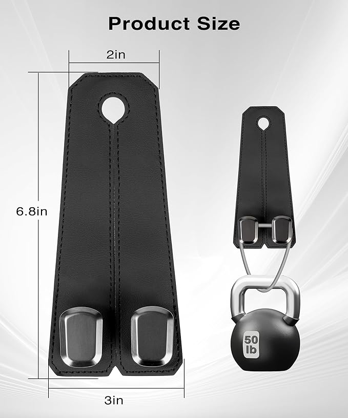 VETERBONE Car Hooks for Headrest, 4PCS Car Purse Hooks Luxurious Leather 100% Metal Car Hangers for Seat Multifunctional Car Bag Hook Car Seat Back Storage Hook Accessories (Black)