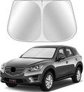 Toluoma Custom Fit Windshield Sun Shade for Mazda CX5 2013-2016 - Full Coverage, 210T Reflective Fabric, Double-Layer Design - Blocks 99% UV Rays, Keeps Car Cool, Easy to Install and Store