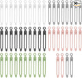 50 Pcs Silicone Cable Ties, Reusable Cable Straps Wire Organizer, Cable Management Cord Organizer for Fastening Earphone Phone Charger Home Office Desk Kitchen Appliances Cable Cords Wires