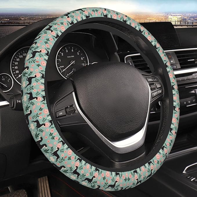 Italian Greyhound Universal Fit Steering Wheel Cover for Car, Truck, and SUV, Durable Steering Wheel Protection