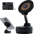 Vacuum Magnetic Phone Holder – 360-Degree Rotating Magnetic Suction Phone Mount for Car, Windshield, Gym, Outdoor – Strong Hold Cellphone Car Holder – Compatible with MagSafe