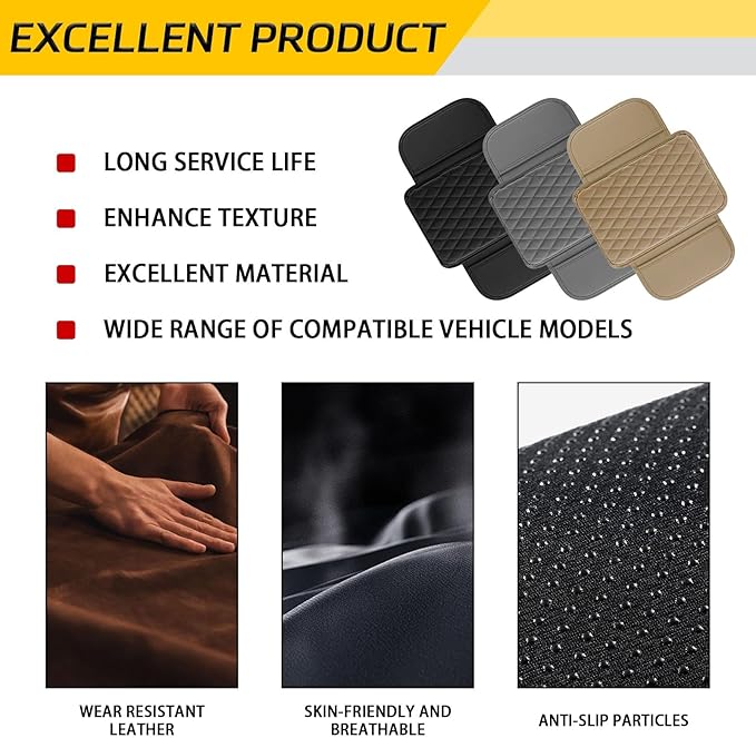 Car Center Console Armrest Cover with Storage Pockets, Universal Upgraded Microfiber Leather Center Console Organizer Protector for Most Cars SUVs Trucks Armrest Pad Interior Accessories (Gray)