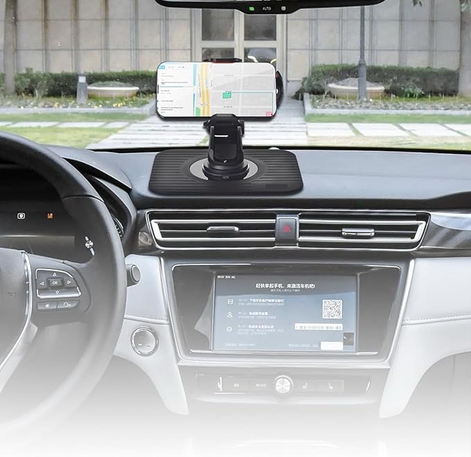 Car Dashboard Non Slip Mat ，Rubber Dash Board Non Stick Mount Holder Mat ，Slim Portable Dashboard Ultra Thin ，Compatible with iPhone, Samsung, Android Smart GPS Garmin Navman