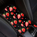 GLENLCWE Strawberry Print Car Armrest Cover for Women Soft Auto Center Console Pad for SUV/Truck/Car
