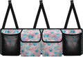 CLOHOMIN Blue Pink Shell Starfish Car Trunk Organizer Back Seat Hanging Trunk Compartment Organizer Collapsible Cargo Bag with 4 Pockets