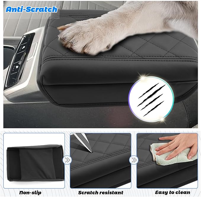 SHAOHAO for 2024 2025 Hyundai Santa Cruz Car Armrest Cover for 2022-2024 2025 Hyundai Santa Cruz Accessories SE/SEL/Night/SEL Premium/Limited Center Console Cover Elbow Arm Rest Thicken Protector Pad